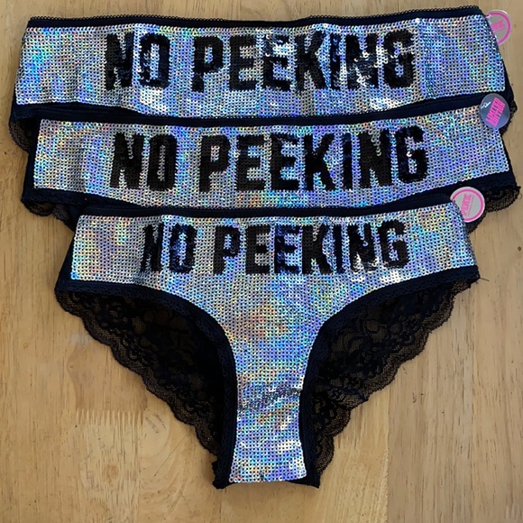 Victoria’s Secret Pink Sequin Lace Panty XS M - Picture 8 of 8
